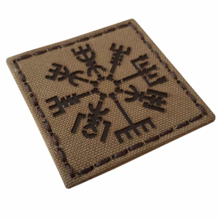 LEGEEON Olive Drab Vegvisir Viking Compass OD Green Norse Rune Morale Tactical Hook&Loop Patch
