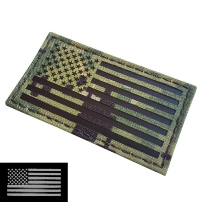 US America flag IR AOR2 NWU Type III velcro patch