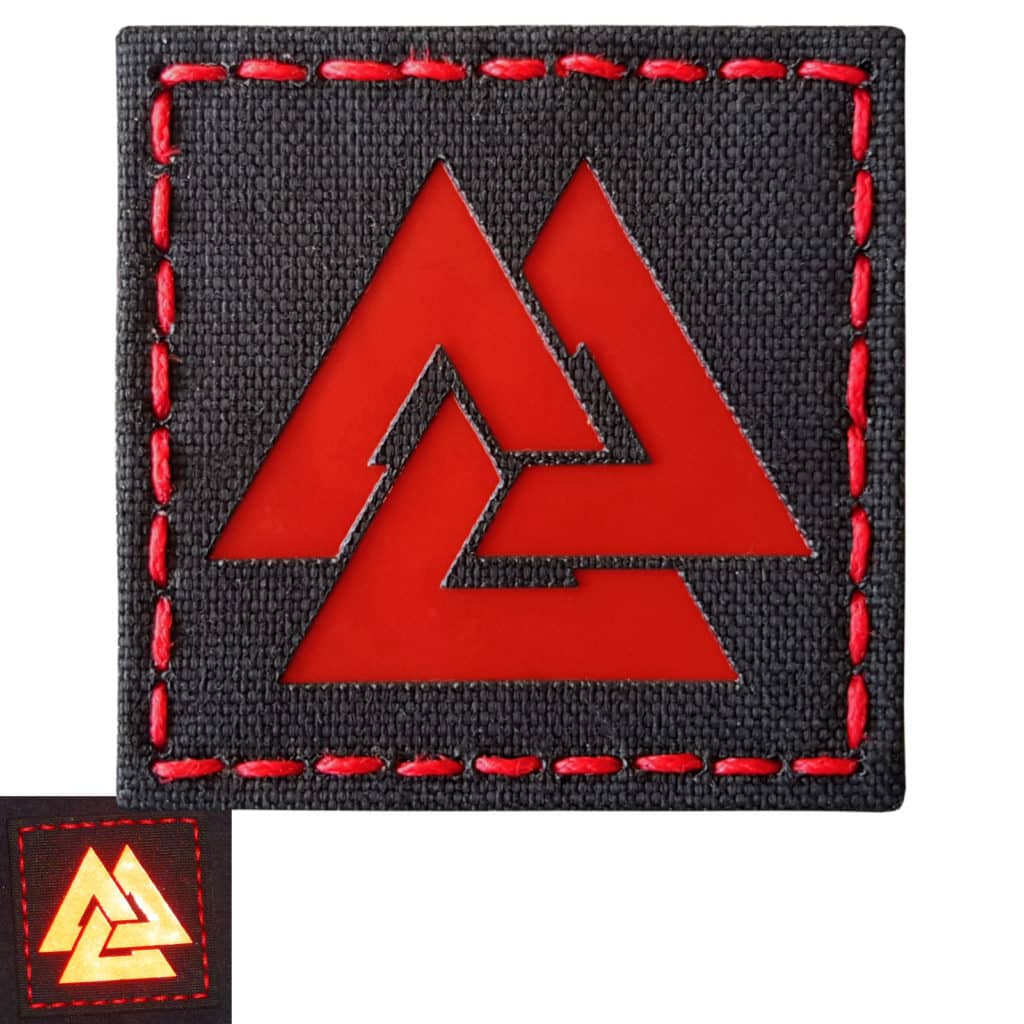 Red Valknut Flag