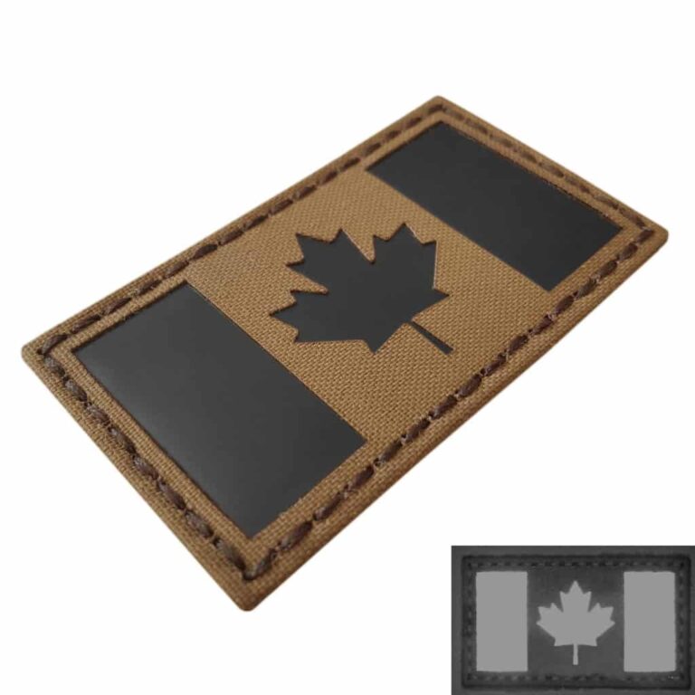 X.Sem Green Line Canada Flag Patch 2 Pack Tactical Patches Embroidery Morale Emblem