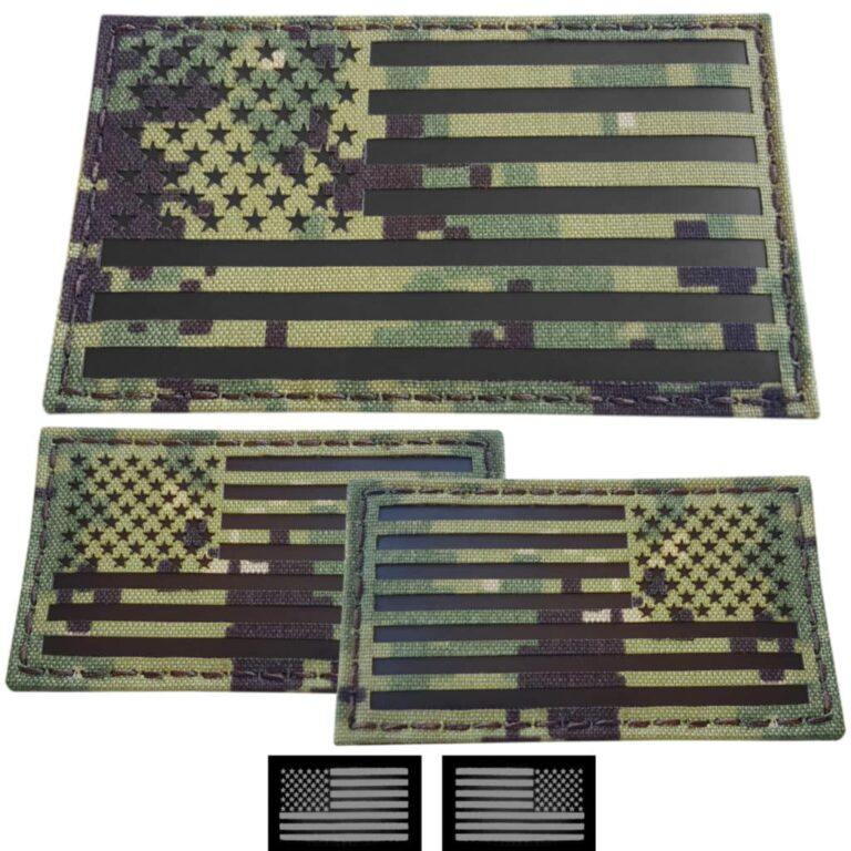 IR 2x3 5 USA reversed flag AOR2 NWU type III navy seals hook patch 
