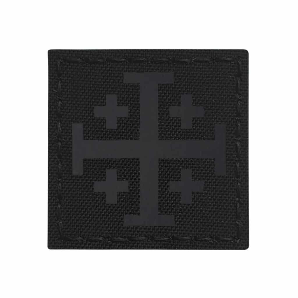 Multicam Infrared IR Order Holy Sepulchre Jerusalem Cross 2x2 Templar Tactical Morale Fastener Patch