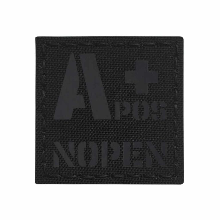 Blackout IR APOS A NOPEN No Penicillin Allergy Blood Type 2x2 Tactical Morale Touch Fastener Patch