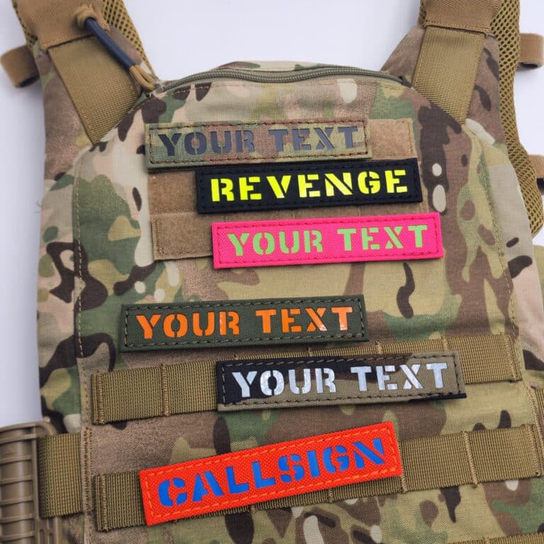 Custom 1"x5" Your Name Tape Laser Patch VELCRO hook