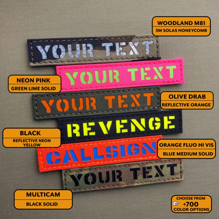 Custom 1"x5" Your Name Tape Laser Patch VELCRO hook