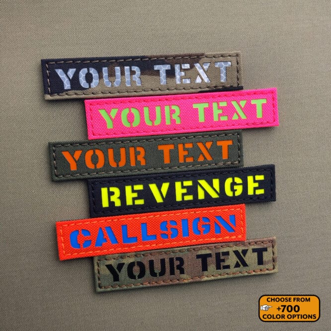 Custom 1"x5" Your Name Tape Laser Patch VELCRO hook