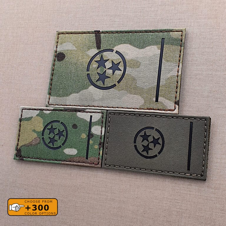Tennessee State Flag TN Tactical Laser Cut Velcro© Brand Patch