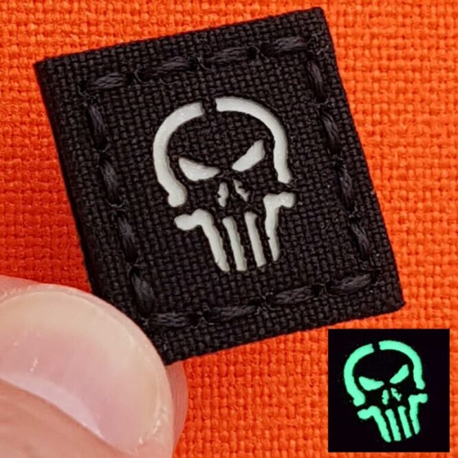 micro patch 1x1 punisher skull morale tactical patch
