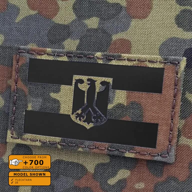 A Germany Eagle flag patch with size 2"x3.5" Flecktarn Infrared (IR)