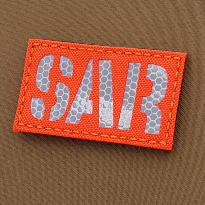 Hi Viz SAR 2x3.5 Search And Rescue Blaze Fluorescent Orange SOLAS Reflective Tape Tactical Morale VELCRO (C) brand Patch