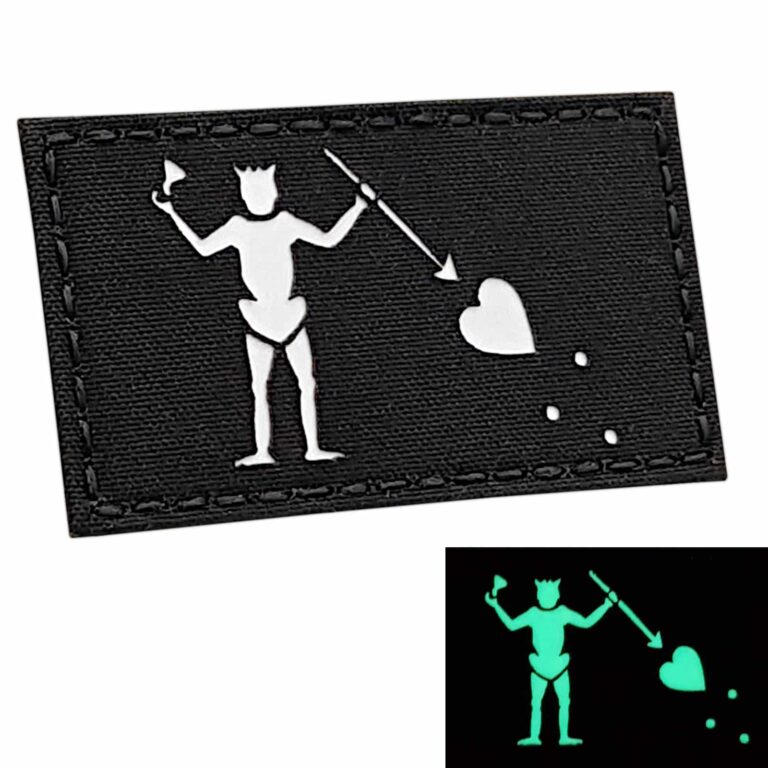 Pirate Edward Blackbeard Hook&Loop Armband Embroidery Patches