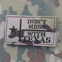 IR Multicam Don't Mess With Texas 2x3.5 Flag Lone Star Tactical Morale Laser Cut Velcro© Brand Patch