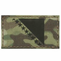IR Multicam Bosnia and Herzegovina Flag 2"x3.5" OCP Laser Cut Tactical Morale Velcro© Patch