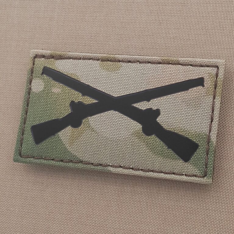 Crossed Rifles American Flag Patch 