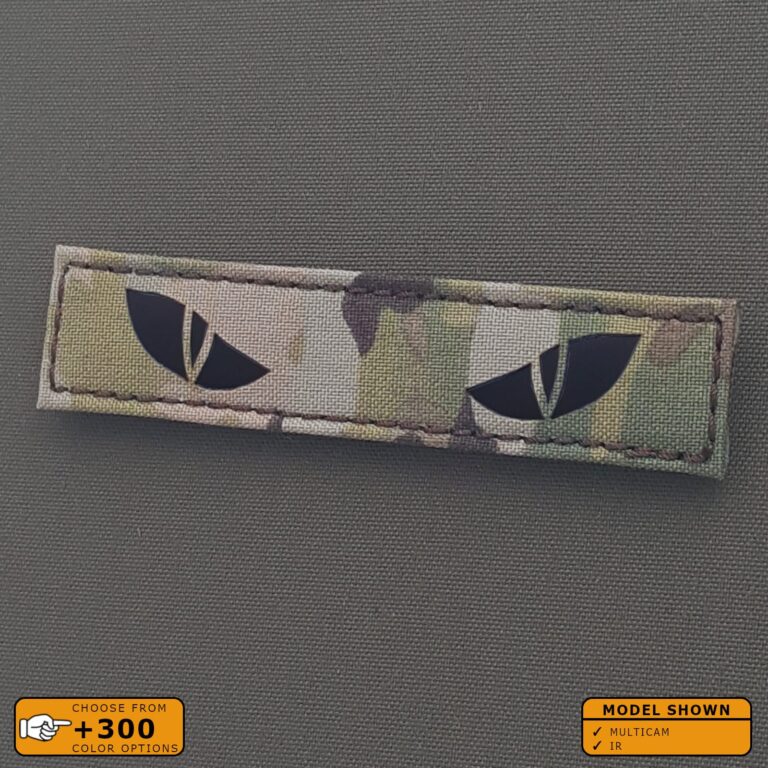IR Multicam Scary Cat Eye 1"x5" Eyes OCP Morale Tactical Military Army Laser Cut Velcro© Brand Patch