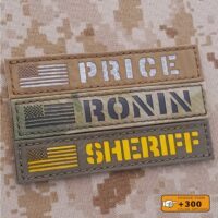 Custom Name Tape 1"x5" Your Text With USA America Flag Army Military Morale Tactical Laser Cut Velcro© Brand Patch