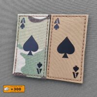 Ace of Spades 2x3.5 Death Dead Card Morale Army Military Tactical Laser Cut Velcro© Brand Patch