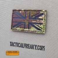 UK flag patch with size 2"x3.5" in Pencott Greenzone Infrared (IR)