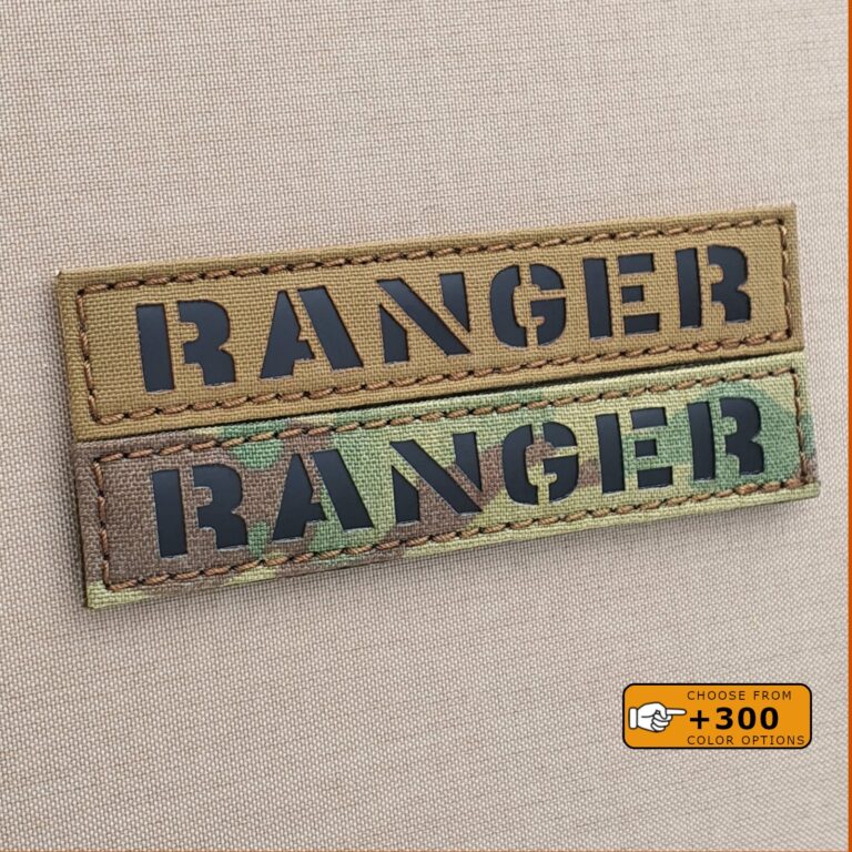Ranger 1x5 Name Tape Army Military Morale Tactical Laser Cut Velcro Brand Patch