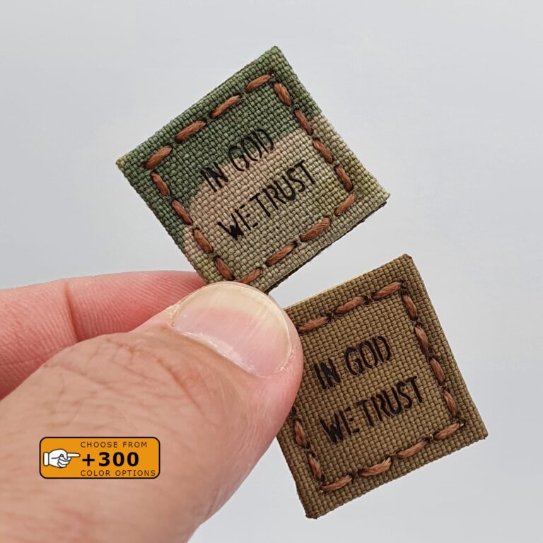 Tiny 1x1 In God We Trust Cat Eye America US Morale Tactical Army Military Laser Cut Velcro Brand Patch