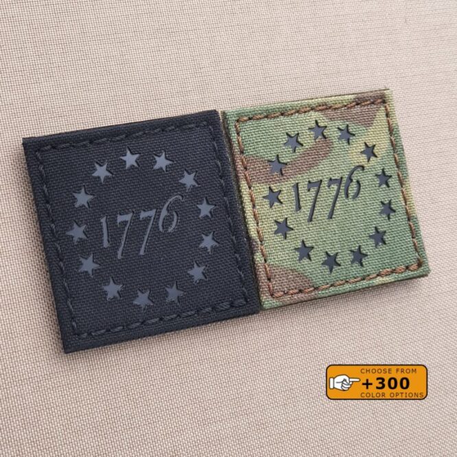 American Revolutionary War 1776 Declaration Independence 2A USA Militia 3% Laser Cut 2A Velcro© Brand Patch