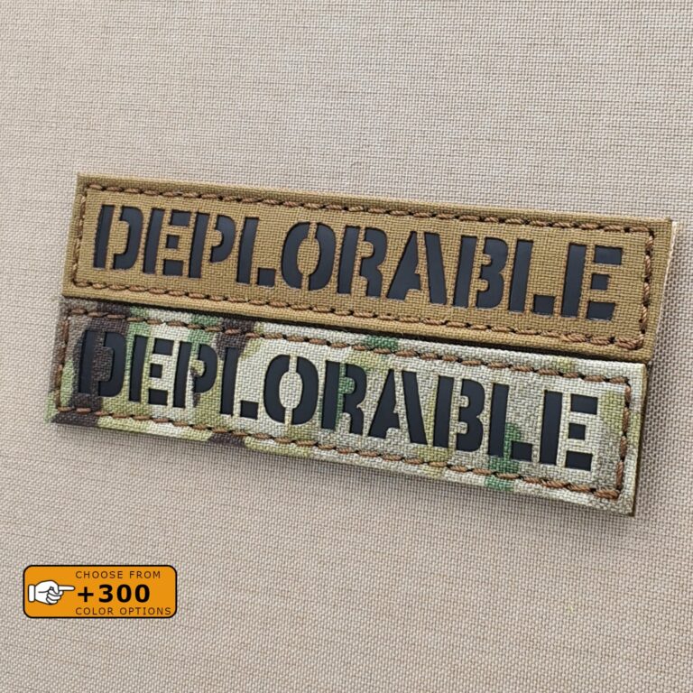 Deplorable Funny Name Tape 1x5 Morale Laser VELCRO Patch