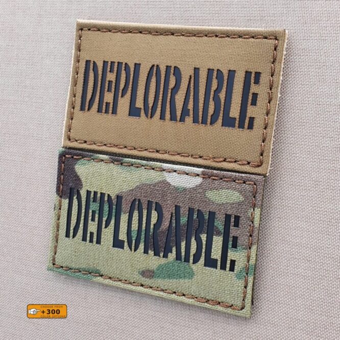 Deplorable Morale Tactical Army Laser Cut Badge Velcro© Brand Panel Patch