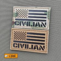 USA Flag Civilian America Army Military Morale Militia Tactical Laser Cut 2A Velcro© Brand Patch
