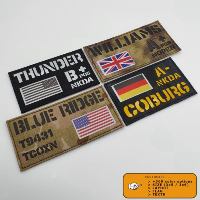 Custom ID Panel 3x5 and 3x6 Full Color Flag Your Texts Army Military Morale Tactical Panel Velcro Brand Jumbo Patch