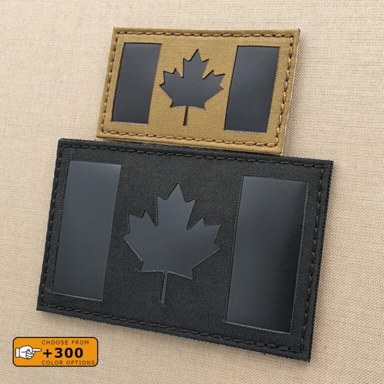 Canada Flag Maple Leaf Canadian IFF Tactical Army Morale Laser Cut Velcro© Brand Patch