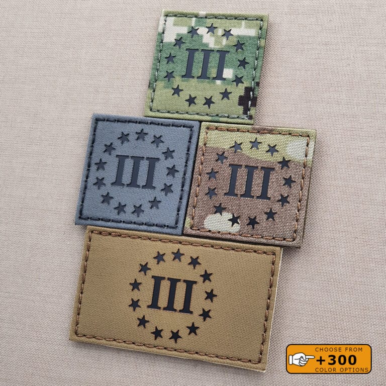 Three Percenter Oathkeeper DTOM Laser Cut Tactical Morale Velcro© Brand Patch