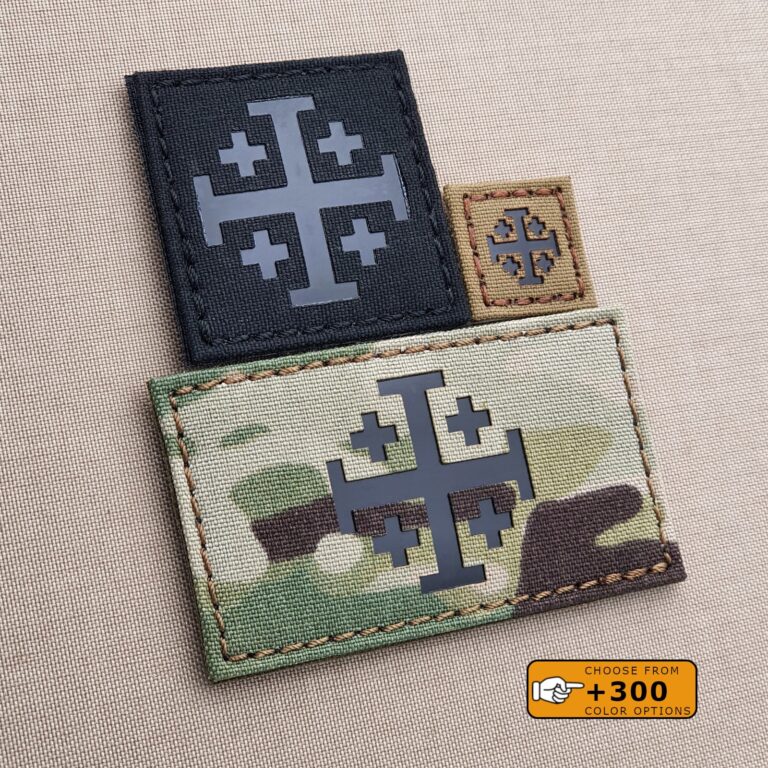 Jerusalem Order Holy Sepulchre Cross Morale Tactical Army Military Laser Cut Velcro© Brand Patch