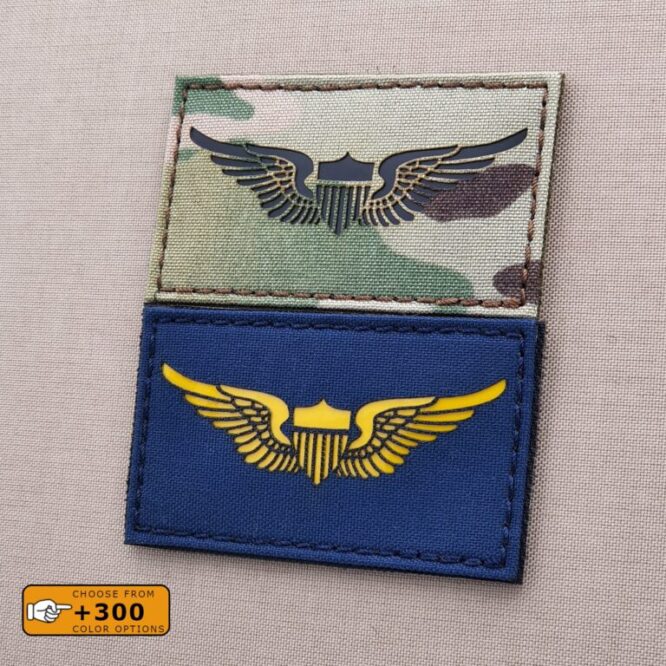 US Army Aviator Wings Badge USA Pilot Military Tactical Laser Cut Velcro© Brand Patch