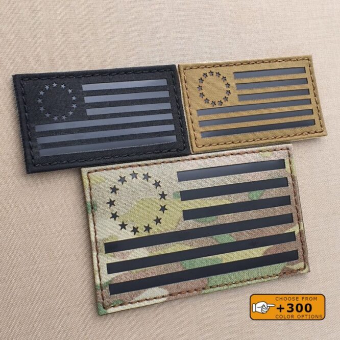 Olive Drab Tactical Betsy Ross Flag Patch 