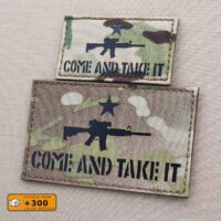 Come and Take It Modern AR-15 Texas Revolution 2A Gun Army Military Morale Tactical Laser Cut Velcro© Patch