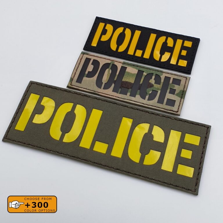 3x10 SHERIFF Gold on Black RAID Morale Plate Carrier Patch SWAT Hook Backed 