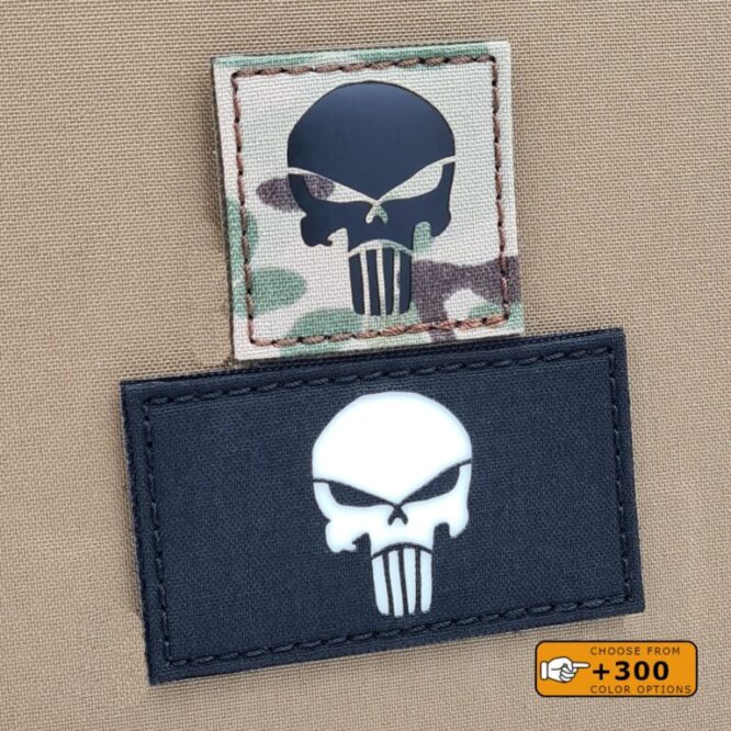 Punisher Skull Black Tactical Military Morale Patch Iron On Parche Bordado