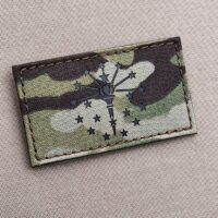 Multicam IR Indiana State Flag IN Laser Cut OCP IFF Infrared Morale Tactical Velcro© Brand Patch