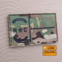Multicam IR North Carolina State Flag NC Tactical IFF Infrared Morale Laser Cut Velcro© Brand Patch