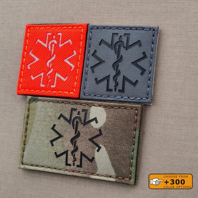 EMS Star of Life Medic Laser Cut Tactical Morale Velcro© Brand Patch