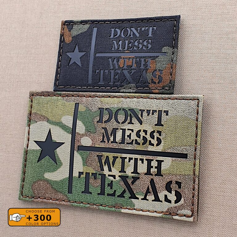 Flag Lone Star Don't Mess With Texas Morale Tactical Laser Cut Velcro© Brand Patch