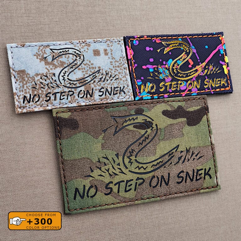 No Step On Snek Flag DTOM Laser Cut Tactical Morale Velcro© Brand Patch