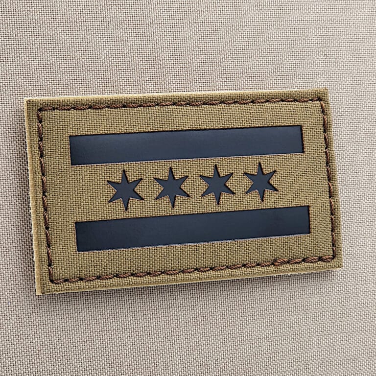 thumbnail image 2 of Chicago City Flag Embroidered Patch – 3.0 X 2.0 Inches, Iron-On Or Sew-On (CH9) 2 of 4