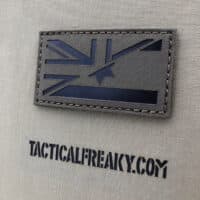 A UK Israel friendship flag patch with size 2"x3.5" in Ranger Green Infrared (IR)