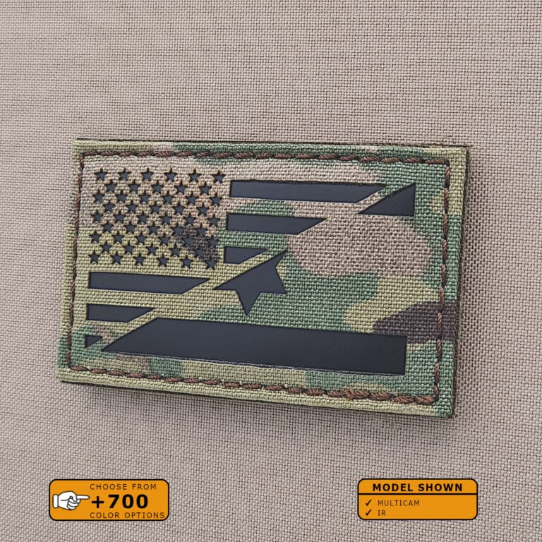 A USA Israel friendship flag patch with size 2"x3.5" Multicam Infrared (IR)