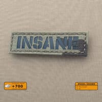 Insane Callsign Name Tape patch with size 1"x3.5" in Multicam background and Infrared (IR)Text