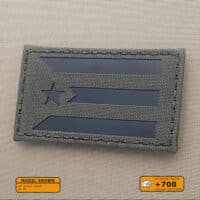 Puerto Rico Cuba Flag with size 2"x3.5" in Olive Drab Infrared (IR)Reaper Name tape 1"x3.5" Patch