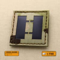 The Captain CPT Capt O-3 Rank patch with size 2"x2" in Multicam background and Infrared (IR) Text
