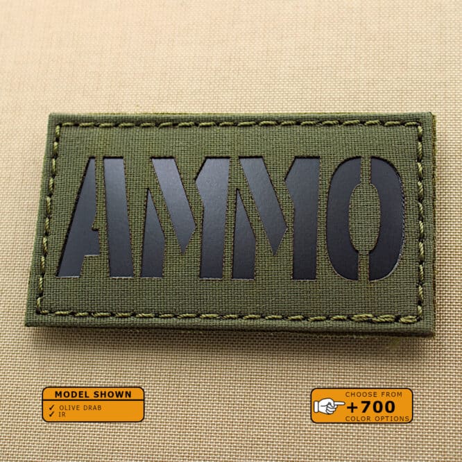 The Ammo patch with size 2"x3.5" in Olive Drab Infrared (IR)