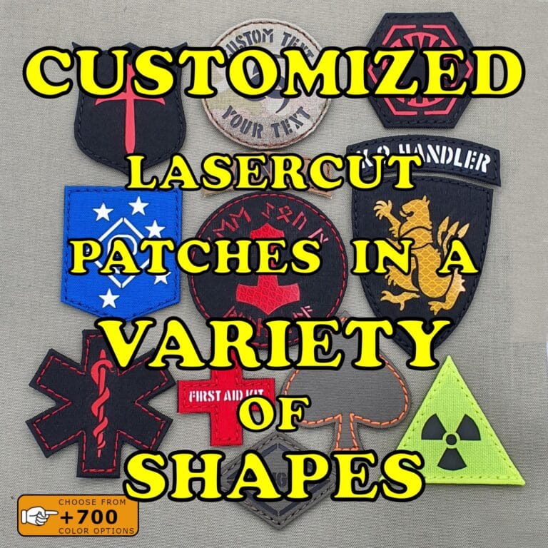 Customized laser cut patches in a variety of shapes